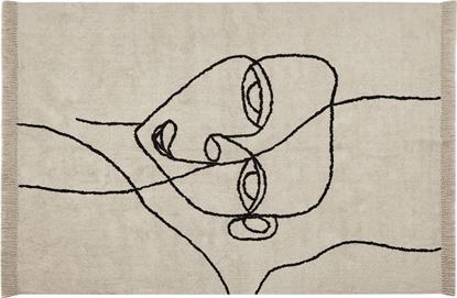 Attēls no Beliani Dywan baweniany 140 x 200 cm beowo-czarny NURU!