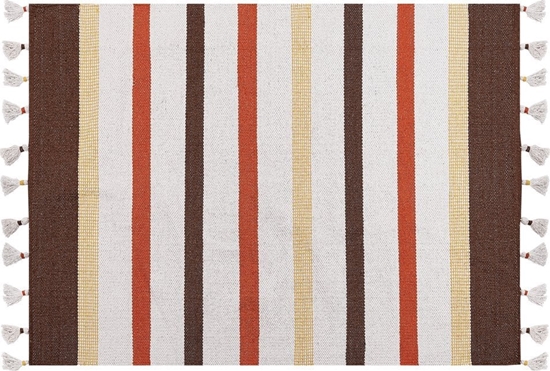 Picture of Beliani Dywan baweniany 140 x 200 cm brzowo-beowy HISARLI!