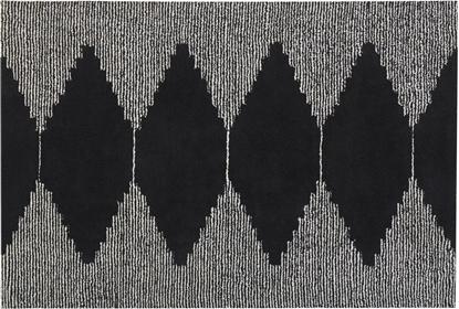 Attēls no Beliani Dywan baweniany 140 x 200 cm czarno-biay BATHINDA!