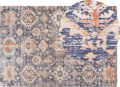 Attēls no Beliani Dywan baweniany 140 x 200 cm niebiesko-czerwony KURIN