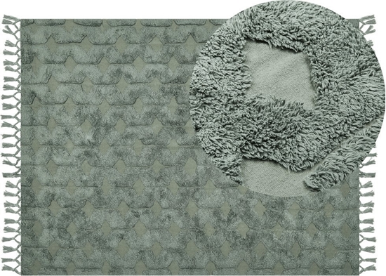 Изображение Beliani Dywan baweniany 140 x 200 cm zielony KARS