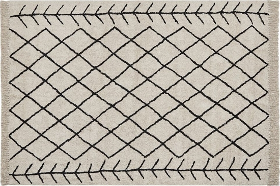 Picture of Beliani Dywan baweniany 160 x 230 cm beowy z czarnym BOZKIR!