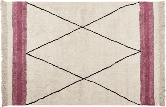 Picture of Beliani Dywan baweniany 160 x 230 cm beowo-róowy AFSAR!