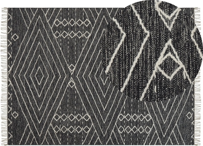Attēls no Beliani Dywan baweniany 160 x 230 cm biao-czarny KHENIFRA!