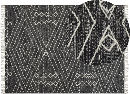 Picture of Beliani Dywan baweniany 160 x 230 cm biao-czarny KHENIFRA!