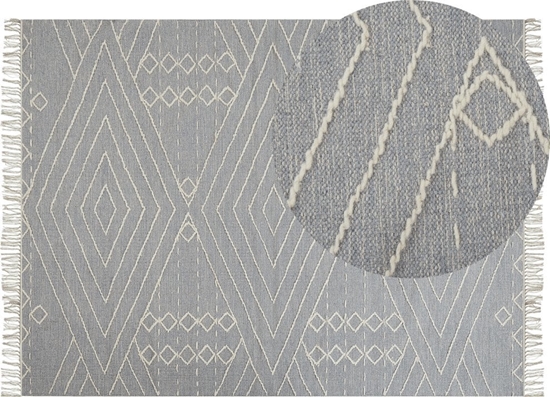 Picture of Beliani Dywan baweniany 160 x 230 cm biao-szary KHENIFRA!