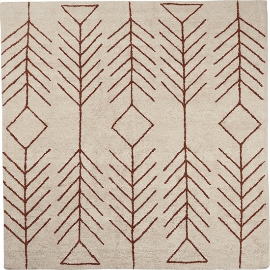 Picture of Beliani Dywan baweniany 200 x 200 cm beowy z brzowym AKOREN!