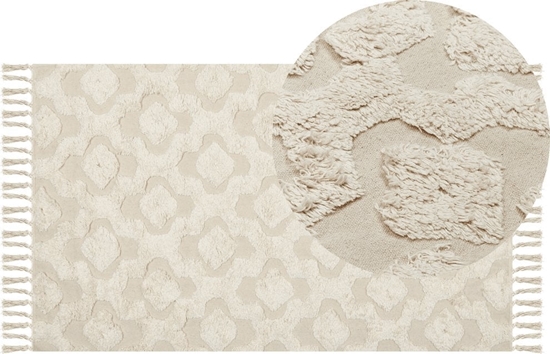 Изображение Beliani Dywan baweniany 80 x 150 cm beowy AKSARAY!