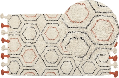 Attēls no Beliani Dywan baweniany 80 x 150 cm beowo-pomaraczowy HAJIPUR