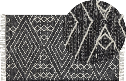 Attēls no Beliani Dywan baweniany 80 x 150 cm biao-czarny KHENIFRA!
