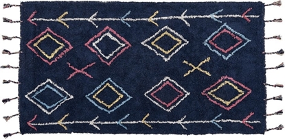 Attēls no Beliani Dywan baweniany 80 x 150 cm czarny CORUM!