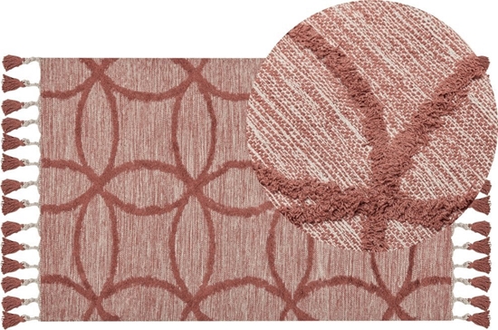 Picture of Beliani Dywan baweniany 80 x 150 cm czerwony KIRSEHIR!