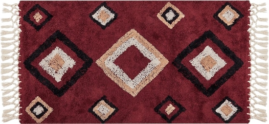 Picture of Beliani Dywan baweniany 80 x 150 cm czerwony SIIRT!