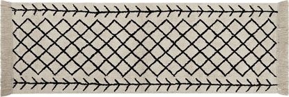 Attēls no Beliani Dywan baweniany 80 x 230 cm beowy z czarnym BOZKIR!