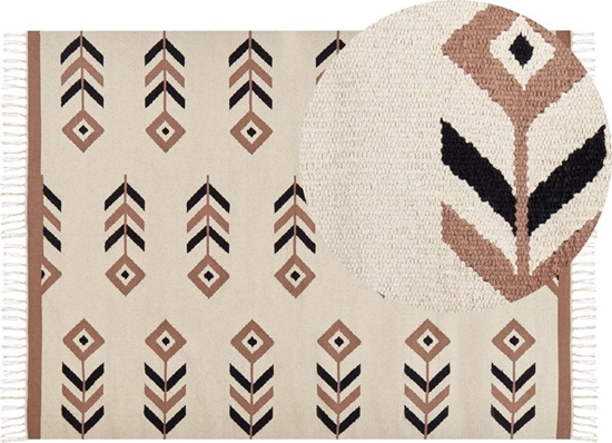 Picture of Beliani Dywan baweniany kilim 140 x 200 cm beowo-czarny NIAVAN