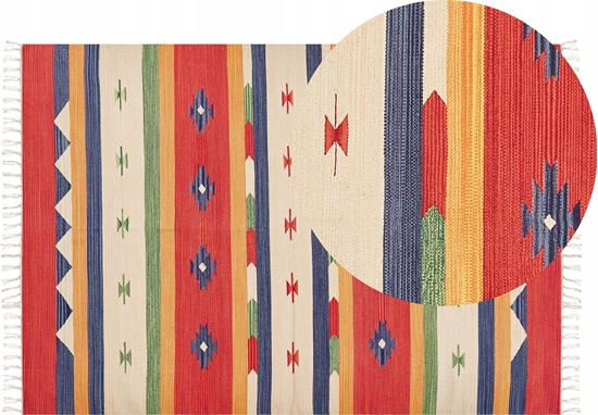 Picture of Beliani Dywan baweniany kilim 140 x 200 cm wielokolorowy ALAPARS