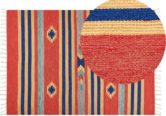 Picture of Beliani Dywan baweniany kilim 140 x 200 cm wielokolorowy HATIS