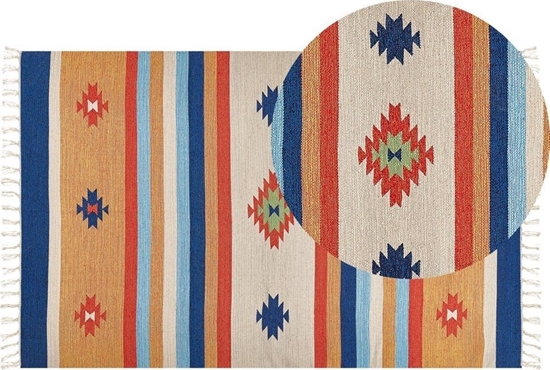 Picture of Beliani Dywan baweniany kilim 140 x 200 cm wielokolorowy TARONIK