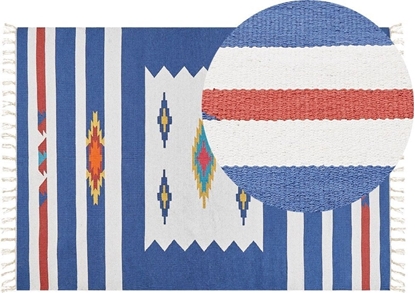 Attēls no Beliani Dywan baweniany kilim 140 x 200 cm wielokolorowy VARSER