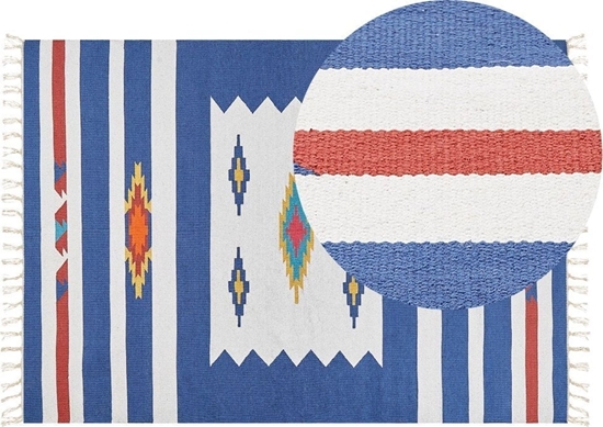 Picture of Beliani Dywan baweniany kilim 140 x 200 cm wielokolorowy VARSER