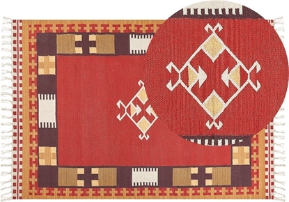 Attēls no Beliani Dywan baweniany kilim 160 x 230 cm wielokolorowy PARAKAR