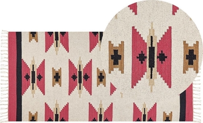 Attēls no Beliani Dywan baweniany kilim 80 x 150 cm wielokolorowy GARNI