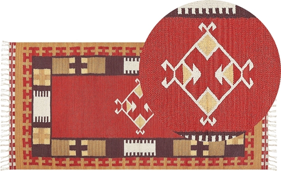 Picture of Beliani Dywan baweniany kilim 80 x 150 cm wielokolorowy PARAKAR