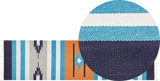 Picture of Beliani Dywan baweniany kilim 80 x 300 cm wielokolorowy NORATUS