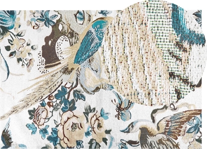 Attēls no Beliani Dywan baweniany motyw ptaków 140 x 200 cm wielokolorowy ARIHA
