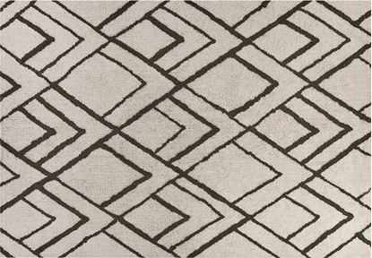 Attēls no Beliani Dywan baweniany wochacz 160 x 230 cm zamana biel z zielonym YESILKOY