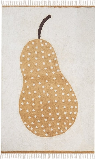 Picture of Beliani Dywan dziecicy baweniany motyw gruszki 140 x 200 cm zamana biel