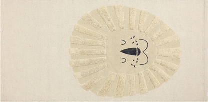 Attēls no Beliani Dywan dziecicy baweniany motyw lwa 80 x 150 cm beowy BALARI