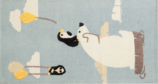 Picture of Beliani Dywan dziecicy baweniany motyw niedwiedzia polarnego 80 x 150 cm wielokolorowy BARUS