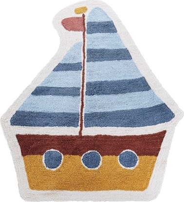 Attēls no Beliani Dywan dziecicy baweniany statek 105 x 120 cm wielokolorowy SPETI
