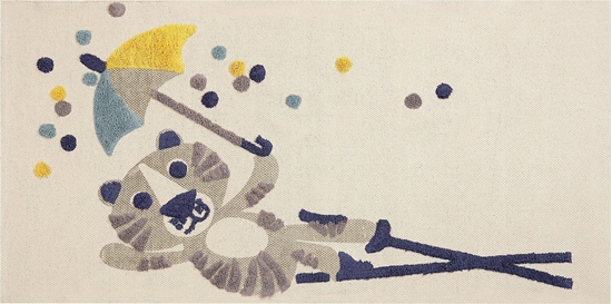 Изображение Beliani Dywan dziecicy baweniany w zwierzcy wzór 80 x 150 cm beowy SINGKIL