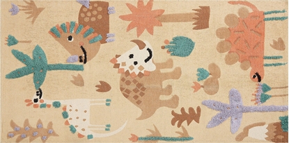 Attēls no Beliani Dywan dziecicy baweniany w zwierzcy wzór 80 x 150 cm wielokolorowy STABAT