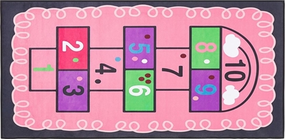 Attēls no Beliani Dywan dziecicy gra w klasy 80 x 150 cm róowy HONAZ