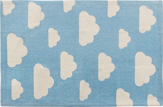 Picture of Beliani Dywan dziecicy motyw chmur 60 x 90 cm niebieski GWALIJAR