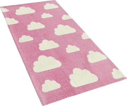 Attēls no Beliani Dywan dziecicy motyw chmur 60 x 90 cm róowy GWALIJAR