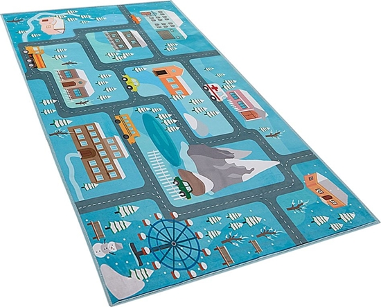 Picture of Beliani Dywan dziecicy nadruk z miastem 80 x 150 cm KIGI