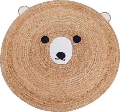 Attēls no Beliani Dywan dziecicy okrgy z juty mi  120 cm beowy KOSALAR