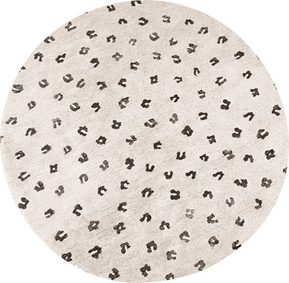 Attēls no Beliani Dywan okrgy baweniany  140 cm beowy AFIS