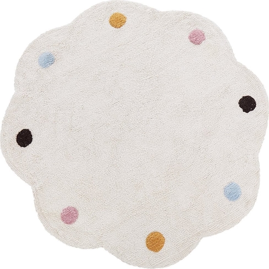 Picture of Beliani Dywan okrgy baweniany ø 120 cm beowy DUREVI