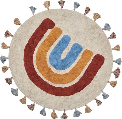 Attēls no Beliani Dywan okrgy baweniany ø 120 cm wielokolorowy YAGCI!