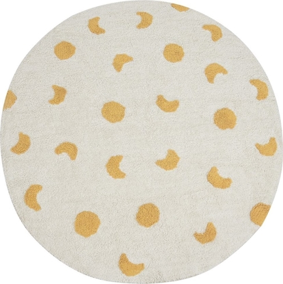 Attēls no Beliani Dywan okrgy baweniany ø 140 cm jasnobeowy LOTI