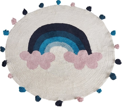 Attēls no Beliani Dywan okrgy dziecicy baweniany w tcze ø 120 cm wielokolorowy GORISA
