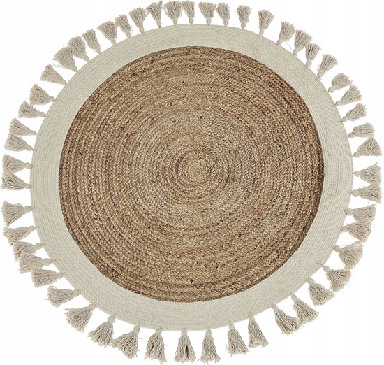 Picture of Beliani Dywan okrgy z juty  120 cm beowy SAMSUN!