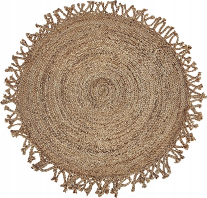 Attēls no Beliani Dywan okrgy z juty  120 cm beowy ZONGULDAK!