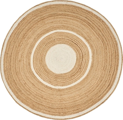 Attēls no Beliani Dywan okrgy z juty  140 cm beowo-biay HALFELI