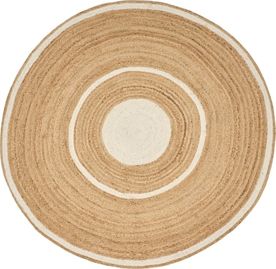 Picture of Beliani Dywan okrgy z juty  140 cm beowo-biay HALFELI